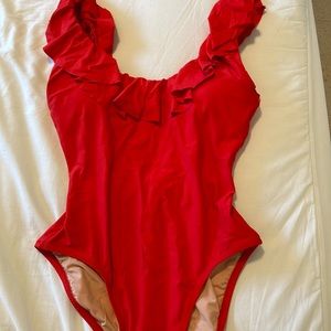 Jcrew swim suit with scoop back